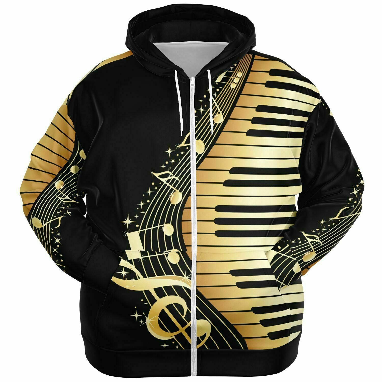 Piano Music Premium Zip Hoodie