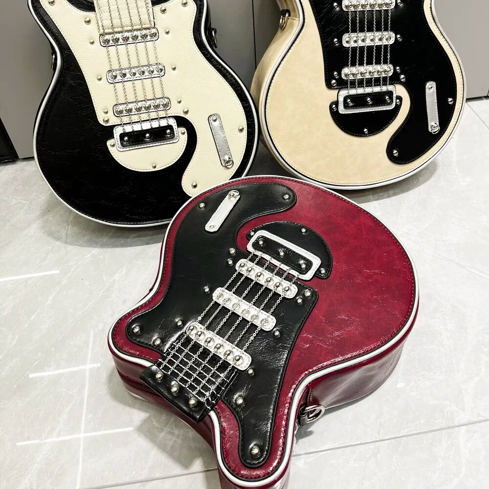 Guitar Shape Crossbody Shoulders Bag