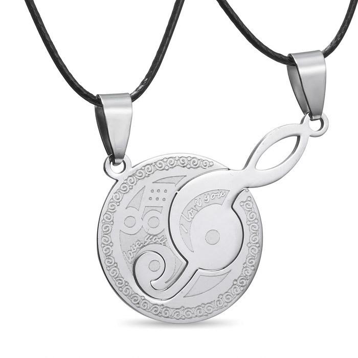 Treble Clef Interlocking Necklace - Artistic Pod