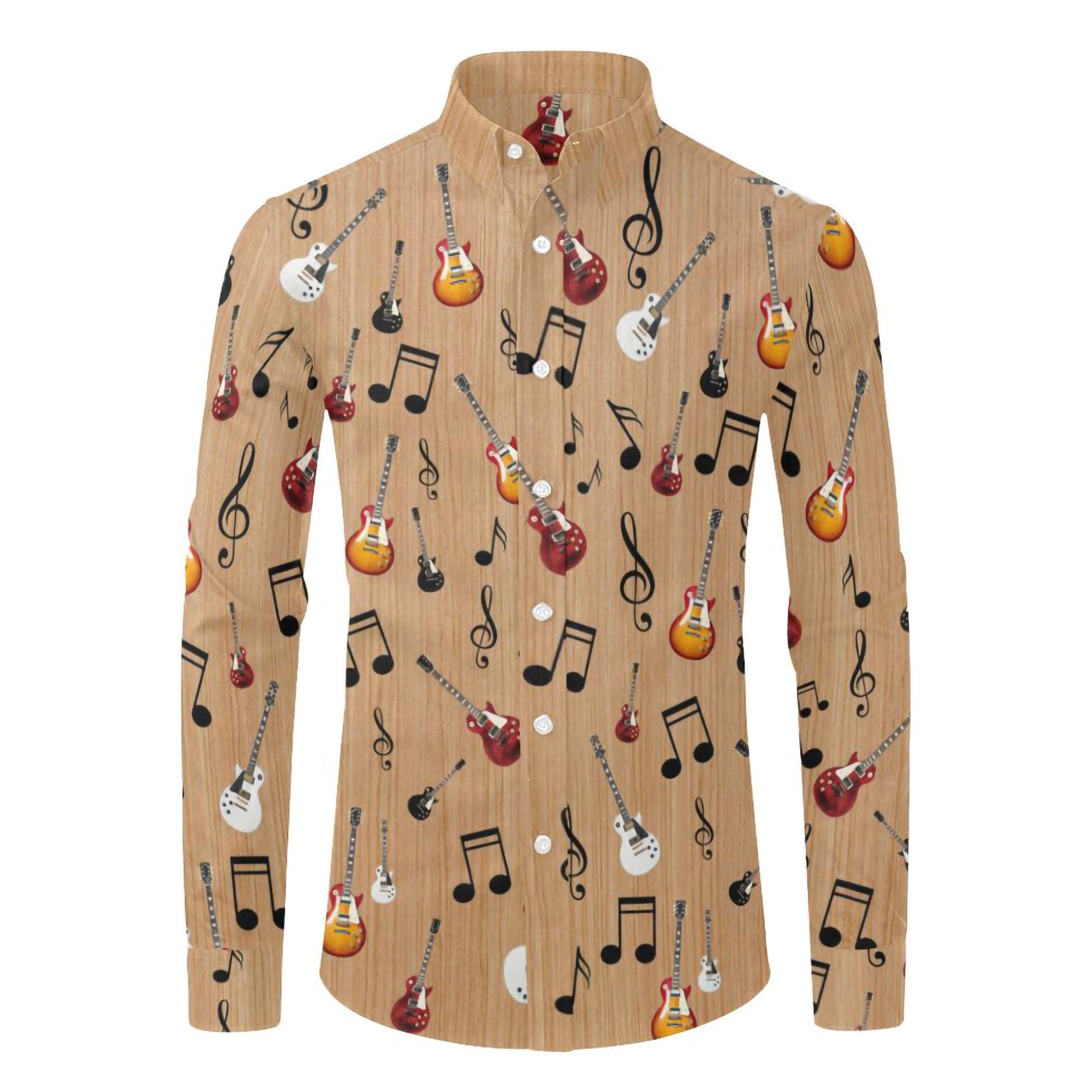 Guitar and Musical Notes Men's Shirt
