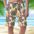 Guitar Tropical Pattern Casual Shorts