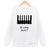 Unisex Pull Over Piano Keyboard Sweatshirt