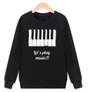Unisex Pull Over Piano Keyboard Sweatshirt