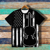 Violin American Flag T-Shirt