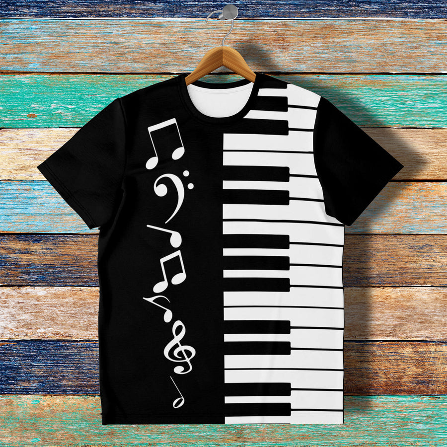 Piano And Musical Notes T-Shirt