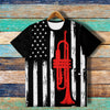 Trumpet American Flag T-Shirt