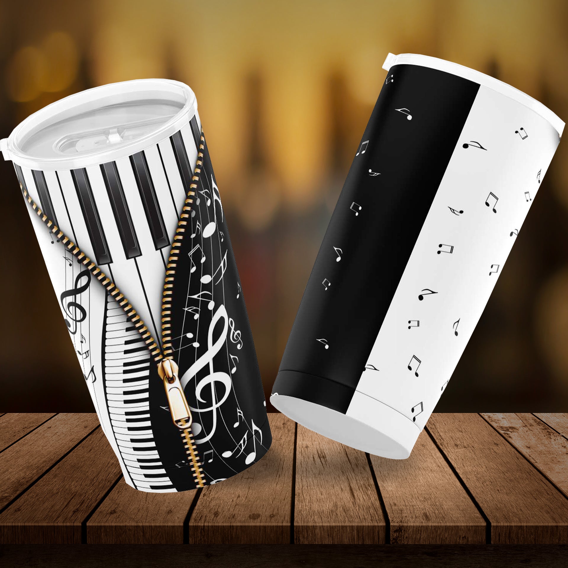 Piano Keys And Musical Notes Tumbler