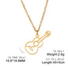 Classic Guitar Hollow Necklace