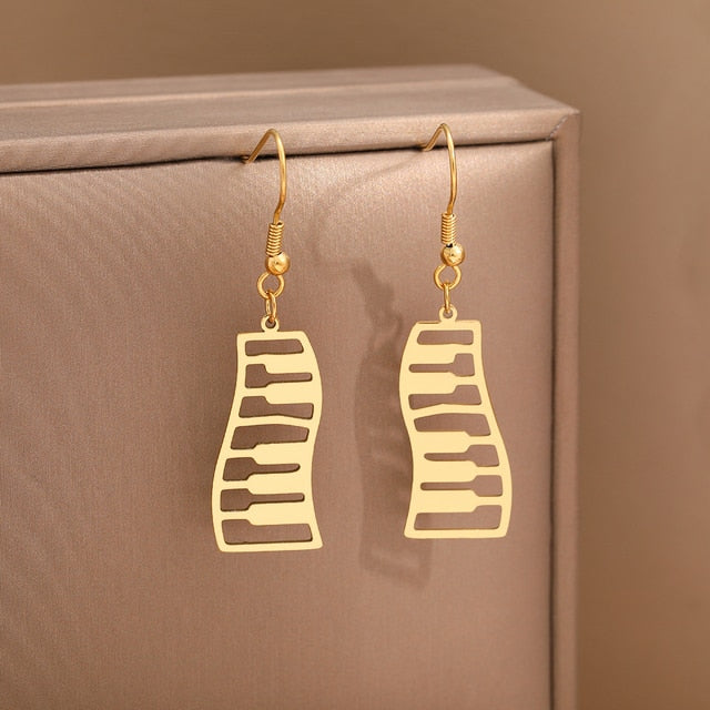 Piano Keys Dangle Earrings