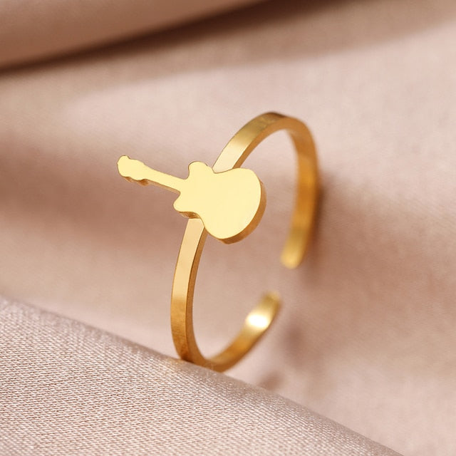 Minimalist Guitar Adjustable Ring
