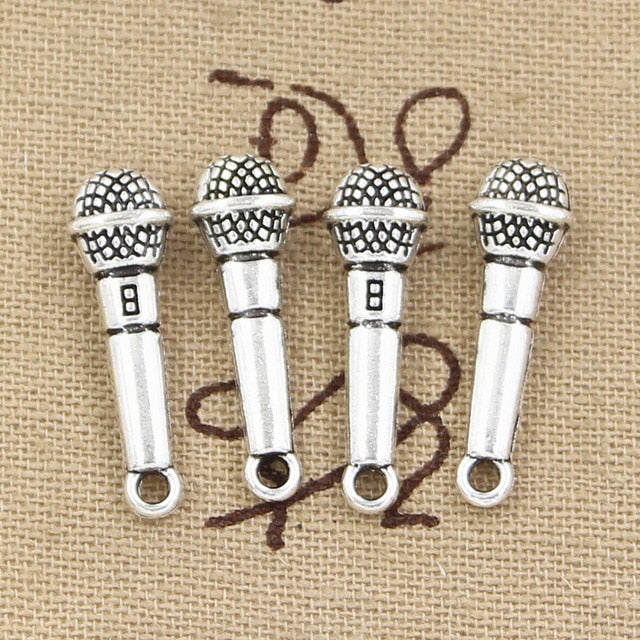 15pcs DIY Microphone Charm