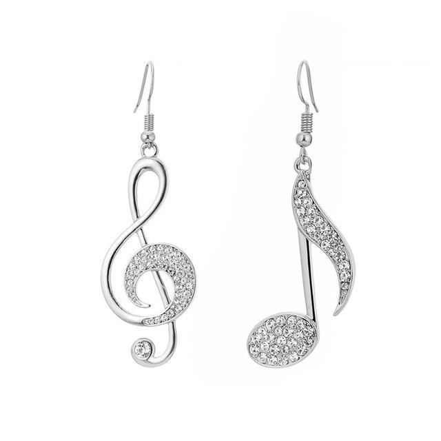 Music Notes Drop Earrings