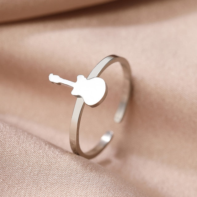 Minimalist Guitar Adjustable Ring