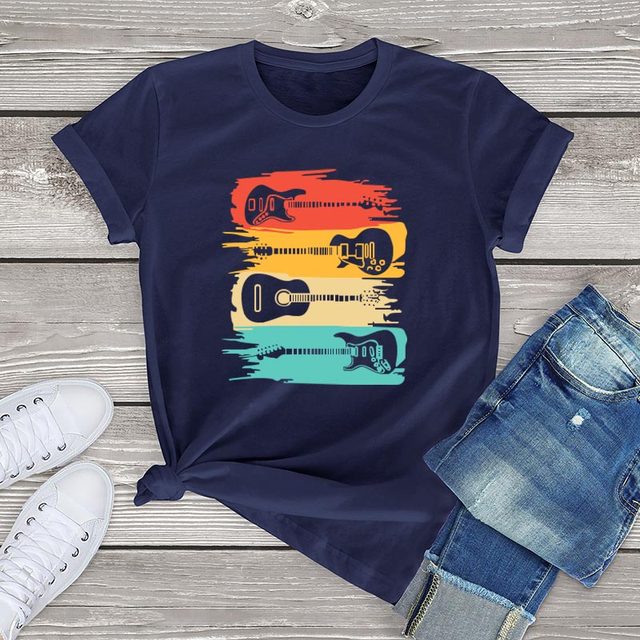 Guitar Colorful Painting T-shirt