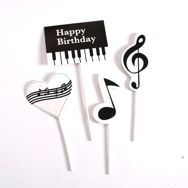 Piano Music Theme Acrylic Cake Topper