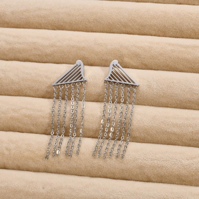 Harp Tassel Earrings
