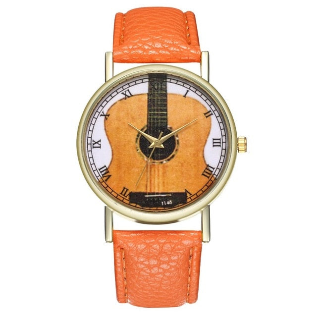 Free - Guitar Leather Wristwatches