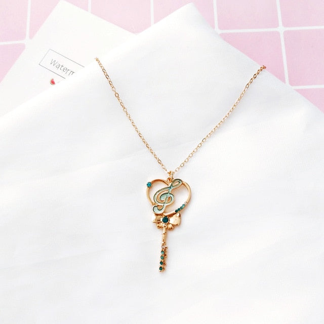 Heart Music Note Bow Earrings