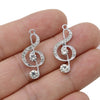 6pcs DIY Crystal Music Charm