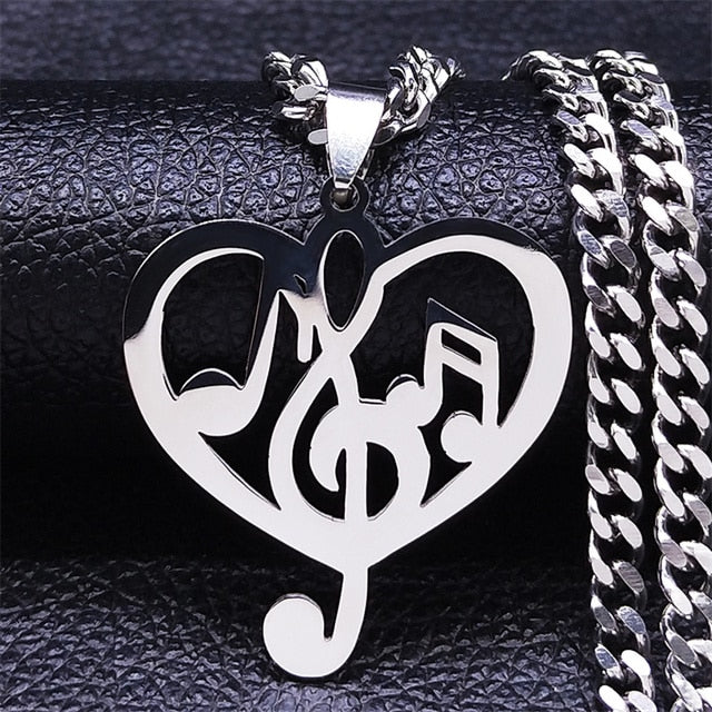 Music In Heart Hollow Necklace