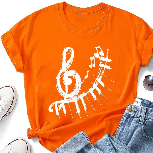 Music Note Piano Luminous T-Shirt