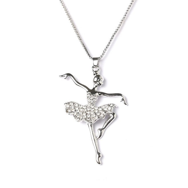 Silver Plated Ballerina Necklace