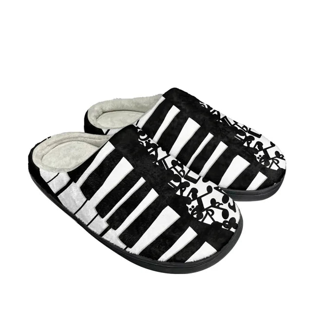Piano Music Design Warm Slippers