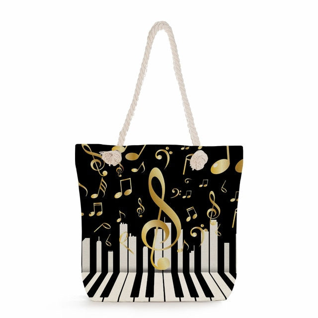 Music Note Big Shoulder Bag