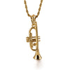 Stainless Steel Trumpet Pendant Necklace