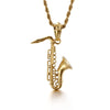 Stainless Steel Trumpet Pendant Necklace