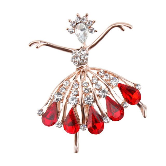 Ballet Crystal Brooch