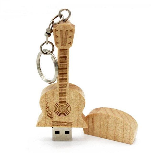 Wooden Guitar Flash Drive