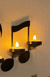 Music Notes Wall Candle Holder