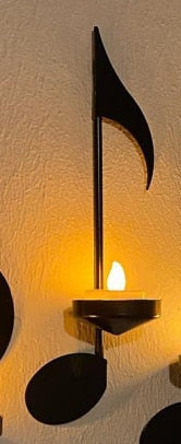 Music Notes Wall Candle Holder