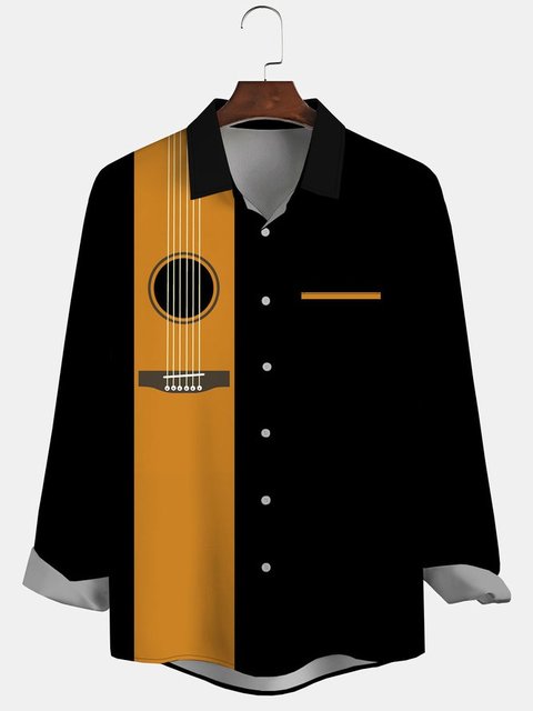 Wooden Guitar Casual Shirt