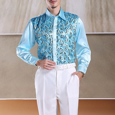 Shiny Sequin Men's Shirt