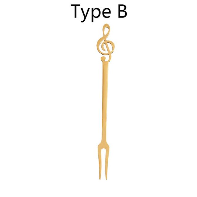 Treble Clef Fruit Fork Set