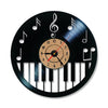 Hollow Piano Keyboard Vinyl Record Clock