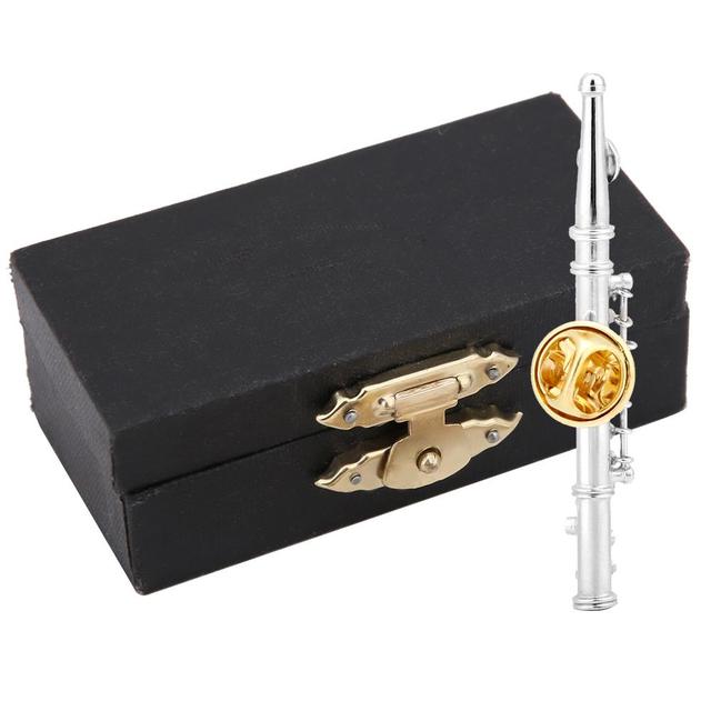 Mini Flute Shaped Instrument Brooch