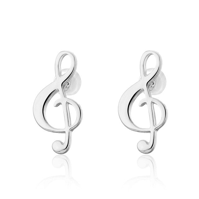Free - Tiny Music Note Stud Earrings