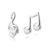 Asymmetric Music Crystal Earrings