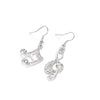 Free - Crystal Music Notes Dangle Earrings