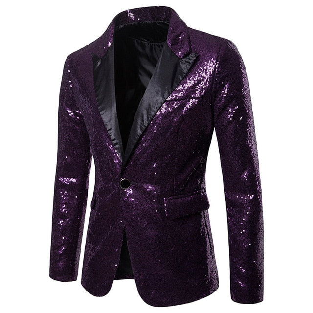 Shiny Sequin Blazer