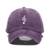 Vintage Washed Music Embroidery Cap