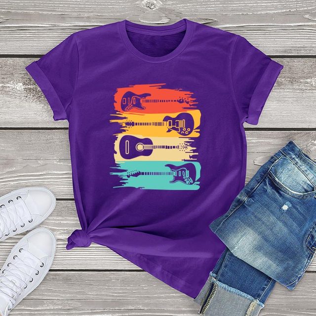 Guitar Colorful Painting T-shirt