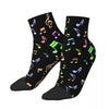 Colorful Music Notes Pattern Socks