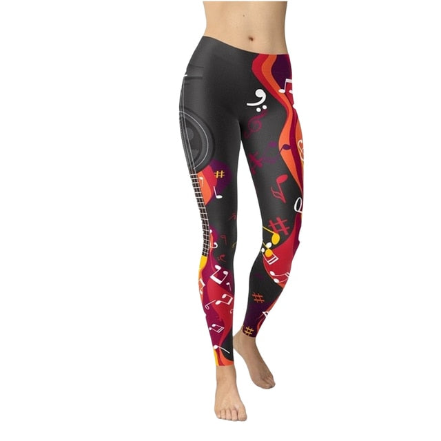 3D Musical Note Leggings
