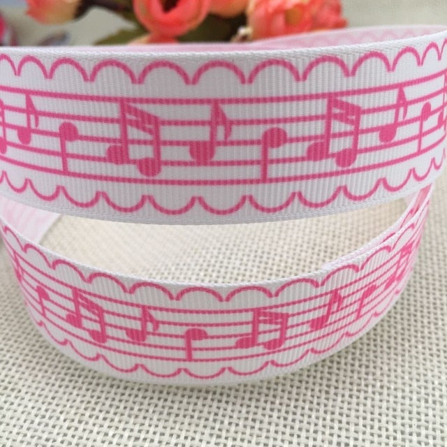 Cute Music Scores Grosgrain Ribbon