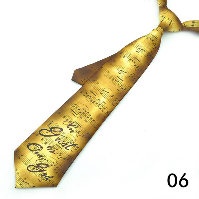 Novelty Music Note Tie