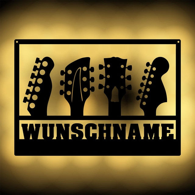 Personalised Music Instruments LED Wood Light